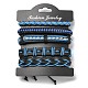 5Pcs 5 Style Adjustable Braided Imitation Leather Cord Bracelet Set with Waxed Cord for Men BJEW-F458-11-6