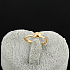 Bague coeur en argent plaqué or véritable avec zircon cubique RJEW-EE0001-022E-2