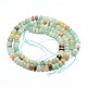 Faceted Natural Flower Amazonite Rondelle Beads Strands X-G-K090-12-2