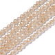 Cubic Zirconia Beads Strands X-G-F596-48F-3mm-1