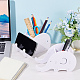 CRASPIRE 2PCS Pen Pencil Holder with Phone Stand White Elephant & Whale Shaped Pen Container Cell Phone Stand Makeup Brush Storage Holder Desk Organizer for Home School Office Decor AJEW-CP0005-23-5