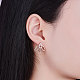 SHEGRACE 925 Sterling Silver Rose Gold Plated Stud Earrings JE668B-3