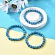 Bracciali elasticizzati in perle di diaspro turchese sintetico&nbsp;BJEW-K212-B-022-1