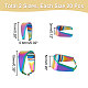 Dicosmetic 40 pieza 2 tamaños de color arcoíris a presión en la fianza para picahielos STAS-DC0012-25-2