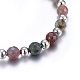 Natural India Agate Beaded Stretch Bracelets BJEW-H584-03-2