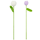 Fingerinspire 2pcs 2 couleurs coton tricot fleur artificielle AJEW-FG0001-91-1