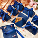 Benecreat 22 Packung Hochzeit Süßigkeitenboxen Handtasche Geschenkboxen Blaue Papier-Geschenkverpackungsbox mit Holzgriff und Band für Festival CON-WH0086-039C-5