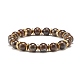Bracciale elasticizzato con perline rotonde con pietre preziose da donna BJEW-JB07708-2