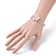 Bracelet enveloppant en perles rondes de kunzite naturelle BJEW-TA00034-03-3