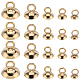 Sunnyclue 100 Stück 5 Perlenkappen-Anhängerbügel aus Edelstahl der Größe 201 STAS-SC0006-01-1