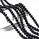Agata nera naturale fili di perle X-G-H056-6mm-4