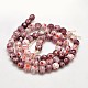 Faceted Millefiori Glass Round Beads Strands LK-P005-08-2