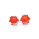 6-Petal Imitation Jelly Acrylic Bead Caps JACR-T002-02E-3