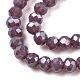 Electroplate Glass Beads Strands EGLA-A034-P4mm-A01-2