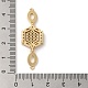 Rack Plating Brass Pave Clear Cubic Zirconia Connector Charms KK-A190-08G-3