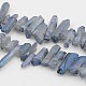 Natural Electroplated Quartz Crystal Beads Strands G-F206-04-1