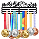 Superdant mountain forest colgador de medallas deportes soporte de medalla montado en la pared para 60+ estante de medalla colgante estante de exhibición premios soporte de cinta deportiva exhibición colgante de pared regalo de atleta ODIS-WH0021-228-1