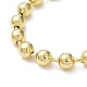 Bracelets à chaîne à billes en laiton plaqué en rack pour femmes BJEW-G676-01D-G-2