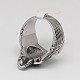 Personalized Retro Halloween Jewelry Skull Rings RJEW-F006-194-23mm-3