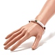 Bracelet extensible en perles de tube incurvé en acrylique avec coeur pour femme BJEW-JB07586-5