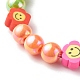 Set di braccialetti elasticizzati con perline acriliche opache per bambini BJEW-JB06403-7