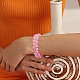 Bracelet en perles de verre tressées rondes étincelantes BJEW-SW00082-11-6