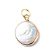 Pendentifs de perle keshi perle baroque naturelle galvanoplastie PALLOY-JF01896-2