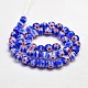 Faceted Millefiori Glass Round Beads Strands LK-P006-05-2
