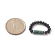 Эластичное кольцо из бисера из натуральных и синтетических смешанных драгоценных камней и стеклянной колонны для женщин RJEW-JR00563-3