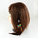 Damen gefärbte Feder geflochtene Wildleder Schnur Stirnbänder OHAR-R183-05-2