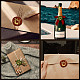 木製ハンドル付き宗教ゴールデントーン真鍮ワックスシーリングスタンプヘッド  封筒の招待状  ギフトカード  イエス  83x22mm  スタンプ：25x14.5mm AJEW-WH0208-827-7