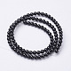 Natural Black Onyx Round Beads Strands X-GSR4mmC097-3