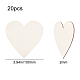 Gorgecraft 20 pz a forma di cuore in legno WOOD-WH0101-37E-2