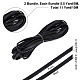 GORGECRAFT 11Yds 3mm Flat Genuine Leather Cord String Leather Shoelace Boot Lace Strips Cowhide Braiding String Roll for Jewelry Making DIY Craft Braided Bracelets Belts Keychains(Black) WL-GF0001-06D-01-2