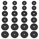 Unicraftale около 60 шт. 3 размера черные плоские круглые бусины из нержавеющей стали дисковые бусины rondelle бусины-проставки для изготовления ювелирных изделий своими руками 6/8/10 мм STAS-UN0037-99-1