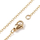 Halskette mit geflochtenem Kreuzanhänger aus natürlichem Rosenquarz und Perlen NJEW-JN03920-04-7