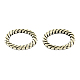 Tibetan Style Alloy Oval Link Rings TIBE-5244-AS-FF-1