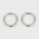 Platinum Plated Alloy Spring Gate Rings X-E429-5-1