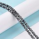 Electroplate Non-magnetic Synthetic Hematite Beads Strands G-L487-C-15-4