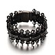 Crown 304 Stainless Steel Chain Cord Bracelets BJEW-N298-03-1