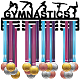 CREATCABIN Gymnastics Medal Hanger Display Sports Medal Holder Iron Competition Wall Hanging Rack Frame Hook Ribbon Display for Athletes Players Gymnastics Women Gift Over 60+ Medals 15.7 x 5.9 Inch ODIS-WH0021-142-2