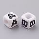 Chunky Letter Acrylic Cube Beads for Kids Jewelry X-PL37C9129-2