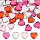 Fingerinspire 48 Uds 25x25mm forma de corazón acrílico autoadhesivo rhinestone rojo rosa claro cristales de rosa pegatina brillante gemas de espalda plana rhinestone para cosplay traje de boda joyería diy STIC-FG0001-03-1