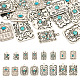 16Pcs 8 Styles Synthetic Turquoise Pendants FIND-TA0003-26-1