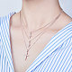 SHEGRACE Rhodium Plated 925 Sterling Silver Tri-Tiered Necklaces JN743A-4