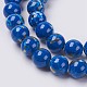 Sea Shell and Synthetic Turquoise Assembled Beads Strands G-G758-06-6mm-3