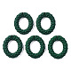 スプレー塗装されたccbプラスチックリンキングリング  クイックリンクコネクター  楕円形のリング  ダークスレートグレー  44x38x8.5mm  内径：20.5x26mm CCB-Q091-011B-1