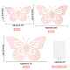 Superfindings 4 juego 3d pegatinas de pared de espejo de papel de mariposa DIY-FH0002-96-6