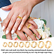 UNICRAFTALE 16pcs 8 Sizes Matte Gold Band Ring Stainless Steel Laser Inscription Plain Blank Finger Ring Metal Hypoallergenic Wedding Classical Ring with Velvet Pouches for Jewelry Making Gift RJEW-UN0002-50-6