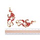 Gros pendentifs en émail alliage de style chinois ENAM-P160-24B-G-5